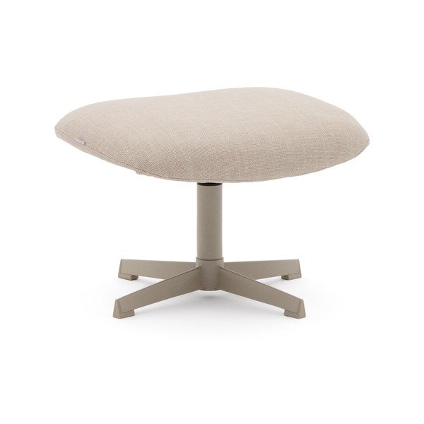 Smėlio spalvos taburetė iš šenilinio audinio Teryl – Kave Home