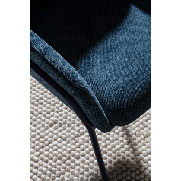 Mėlynos spalvos iš audinio valgomojo kėdžių komplektas 2 vnt. Aslin – MOME-image-4