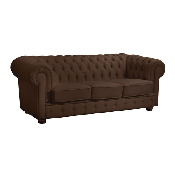 Ruda odinė sofa "Max Winzer Bridgeport", 200 cm