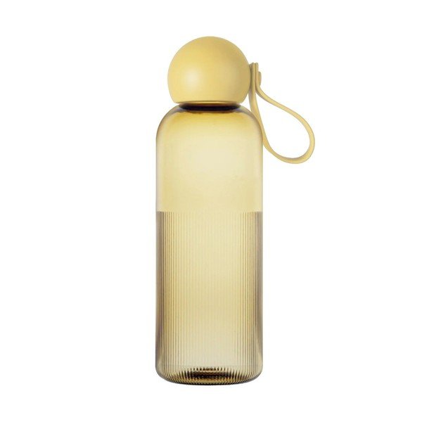Geltonos spalvos iš perdirbto plastiko butelis Kelioninis buteliukas 600 ml Ture – Sagaform