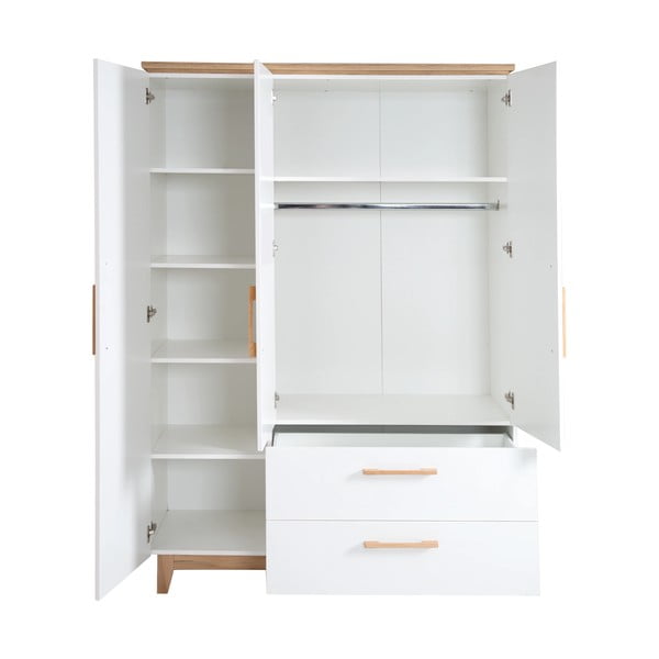 Vaikiška spinta baltos spalvos iš ąžuolo 135x200 cm Finn – Roba-image-3