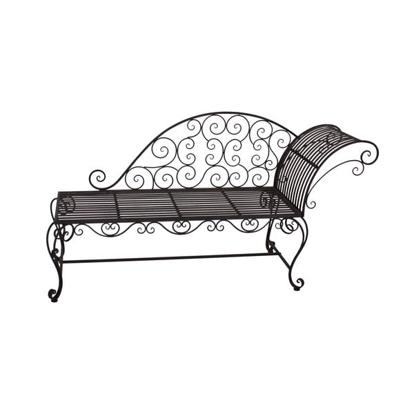 Metalinis sodo suoliukas juodos spalvos/tamsiai rudos spalvos Lamington – Garden Pleasure