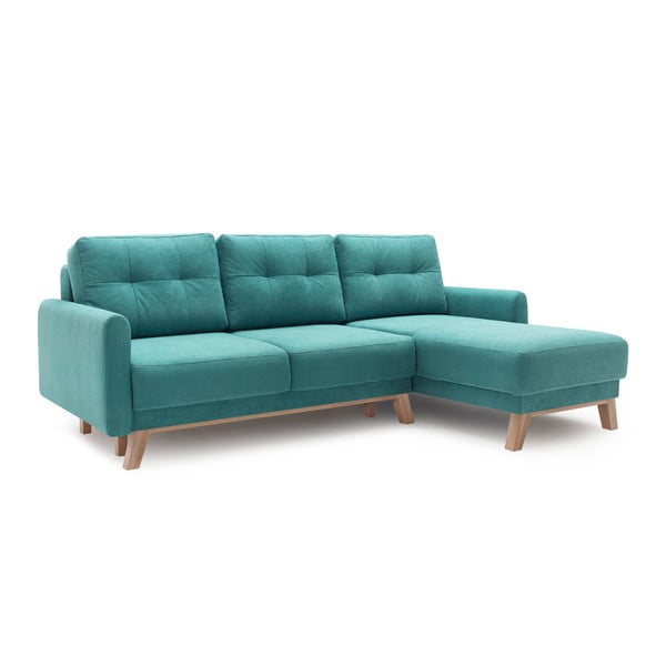 Turkio spalvos sofa-lova Bobochic Paris Balio, dešinysis kampas-image-2