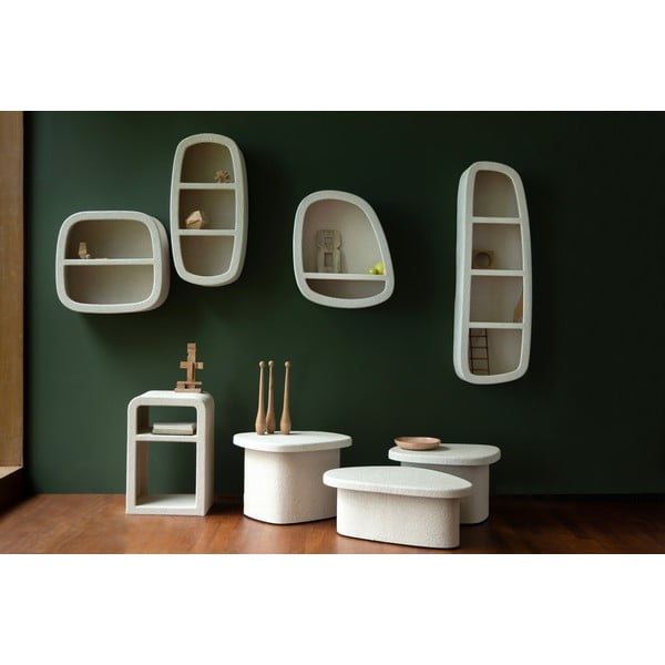 Kelių aukštų sieninė lentyna kreminės spalvos 54 cm Veda – Dutchbone-image-1