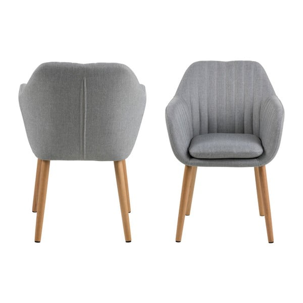 Šviesiai pilka valgomojo kėdė Actona Emilia -image-2