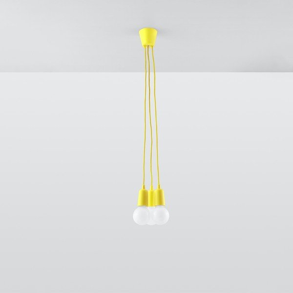 Kabantis šviestuvas geltonos spalvos ø 15 cm Rene – Sollux-image-3