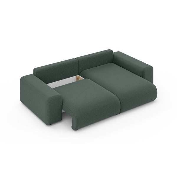 Tamsiai žalios spalvos sulankstoma/su sandėliavimo vieta kampinė sofa (kintama) Luma – Ropez-image-4