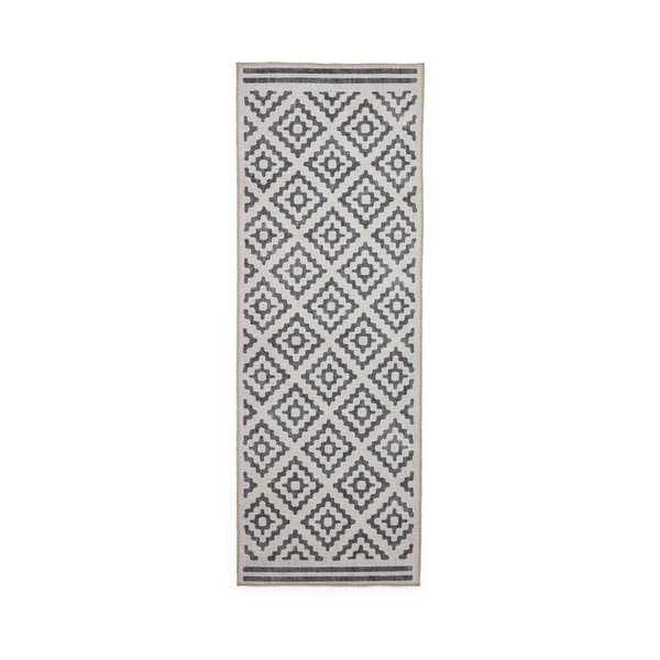 Skalbiamas pilkos spalvos kilimas 76x230 cm Coral Grey – Think Rugs