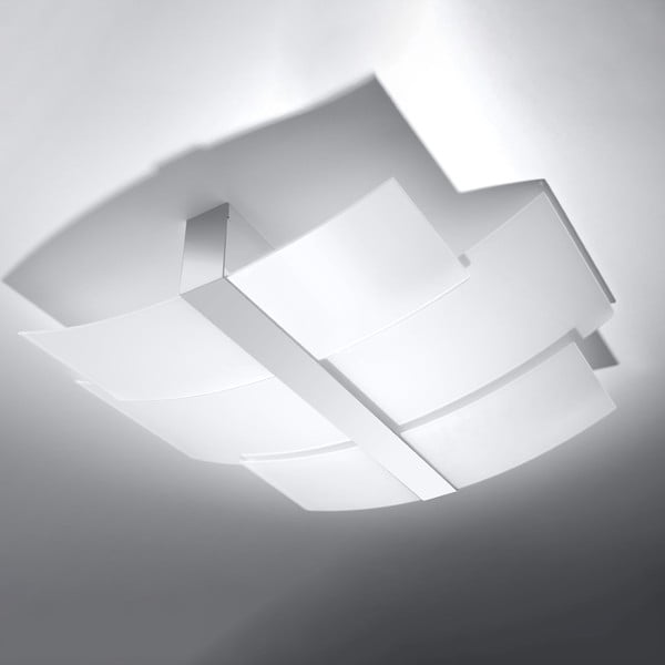 Lubinis šviestuvas baltos spalvos 53x61 cm su stiklo gaubtu Marett – Nice Lamps