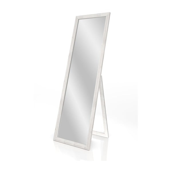 Grindų veidrodis su baltu rėmu Styler Sicilia, 46 x 146 cm