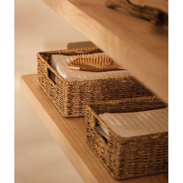 Iš jūržolės krepšiai 2 vnt. 36x27x10 cm Tossa – Kave Home-image-1
