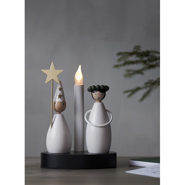 Šviečianti dekoracija juodos ir baltos spalvos su Kalėdų motyvu Christmas Joy – Star Trading-image-3