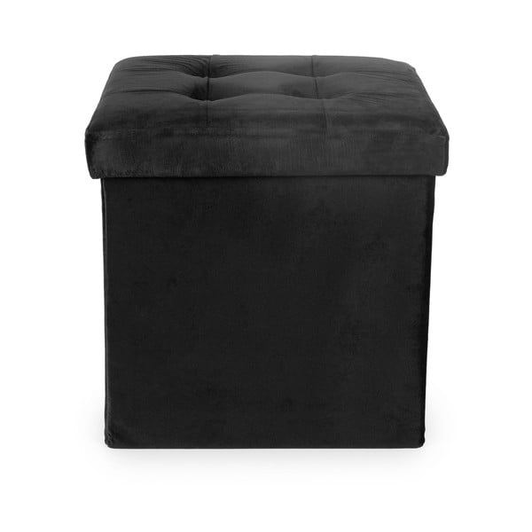 Pufas iš velveto juodos spalvos – Compactor