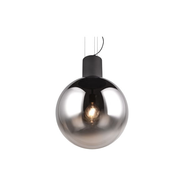Kabantis šviestuvas juodos spalvos LED ø 50 cm su stiklo gaubtu Cipallone – CINQUE-image-2