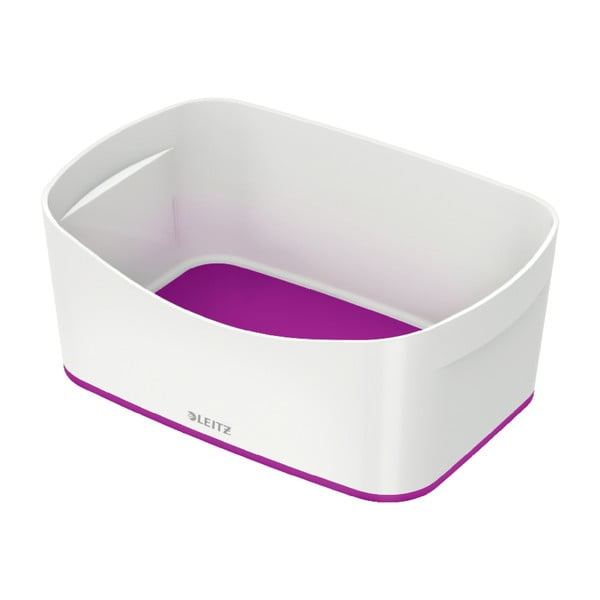 Balta ir violetinė Leitz MyBox stalo dėžutė, 24,5 cm ilgio