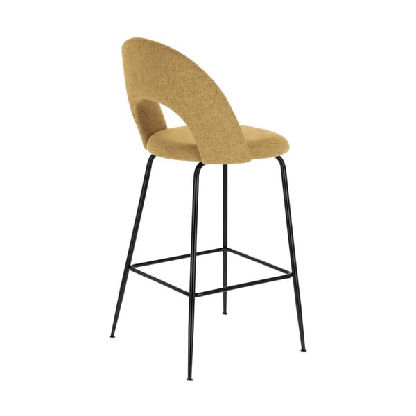 Baro taburėtės garstyčių spalvos 4 vnt. (sėdynės aukštis 63 cm) Mahalia – Kave Home-image-2