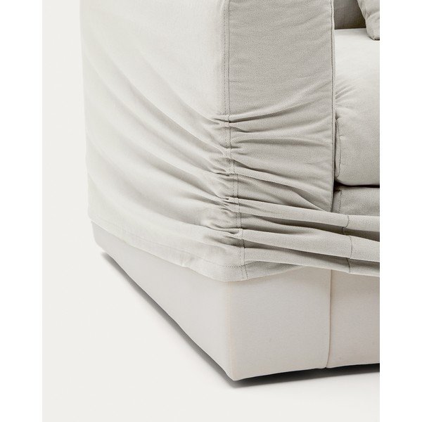 Iš lino krėslas baltos spalvos Nora – Kave Home-image-1