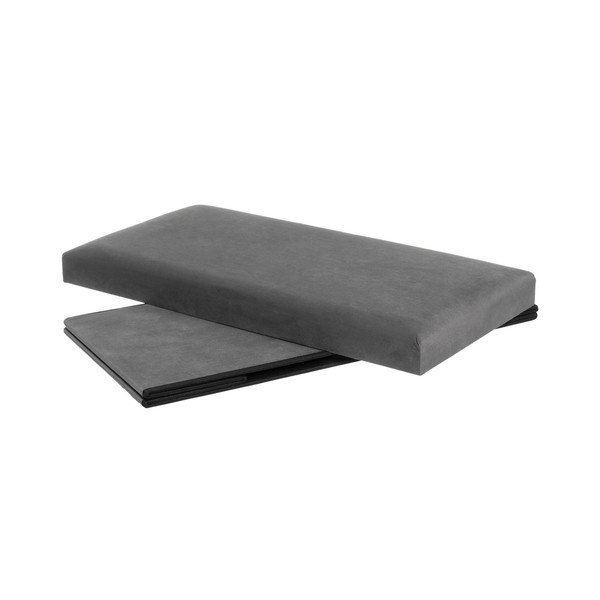 Iš velveto pufas tamsiai pilkos spalvos Estela – Casa Selección-image-2