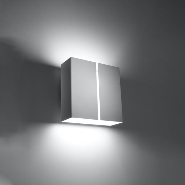 Sieninė lempa baltos spalvos Split – Nice Lamps