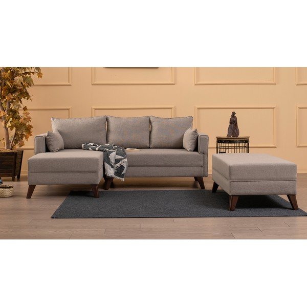 Kampinė sofa smėlio spalvos (su kairiuoju kampu) Bella – Artie