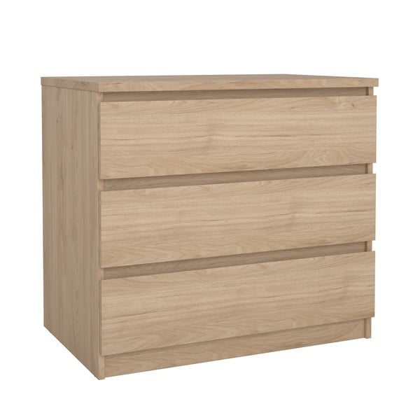 Natūralios spalvos šoninė spintelė iš ąžuolo 77x70x50 cm Naia – Tvilum-image-2