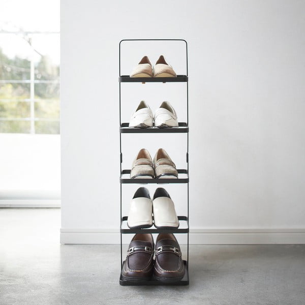 Iš metalo batų lentyna juodos spalvos Tower Shoe Rack – YAMAZAKI-image-1