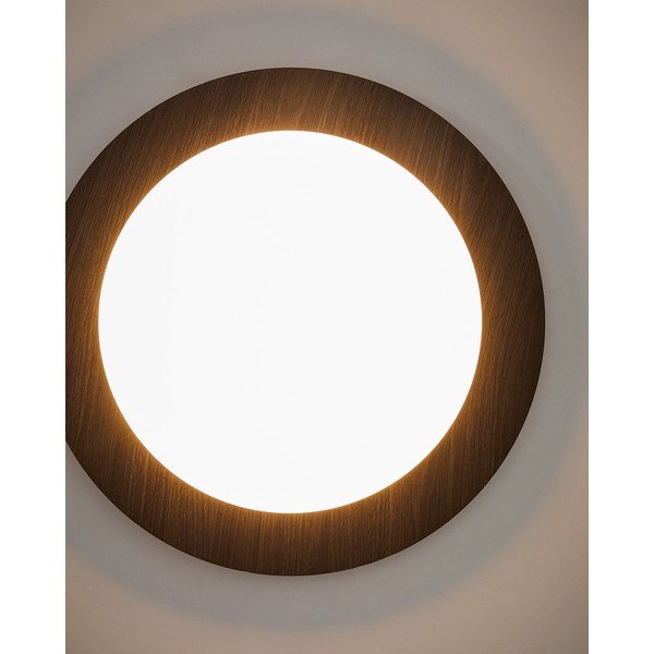 Tamsiai rudos spalvos iš metalo sieninė lempa LED ø 40 cm Novae – Kave Home-image-2
