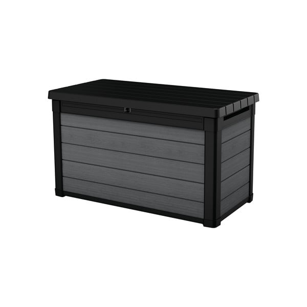 Tamsiai pilkos spalvos iš plastiko sodo daiktadėžė Cortina – Keter