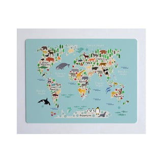 Stalo kilimėlis Little Nice Things World Map, 55 x 35 cm