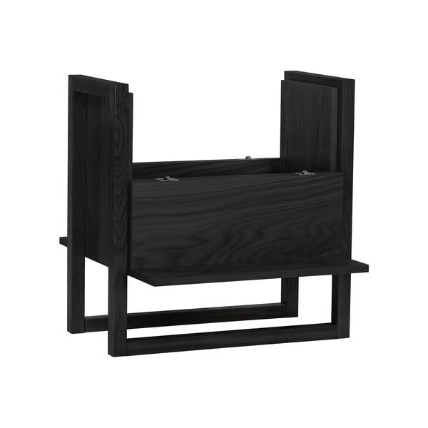 Juodos spalvos vyno spintelė pagaminta iš ąžuolo 59x60 cm NewEst - Woodman-image-3