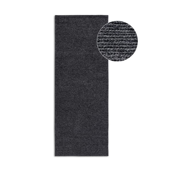 Rankų darbo iš vilnos kilimas tamsiai pilkos spalvos 80x200 cm Francois – Villeroy&Boch