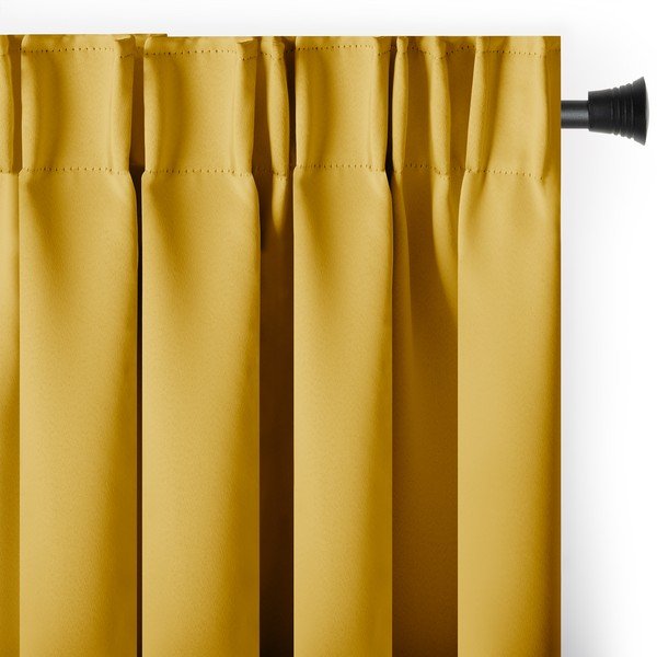 Geltonos spalvos pritemdymas (dalinis užtemimas) užuolaida 140x175 cm Kierra – Restilo