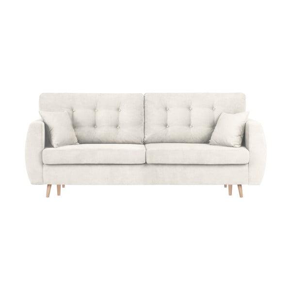 Trijų vietų sofa-lova su saugykla, sidabro spalvos "Cosmopolitan Design Amsterdam