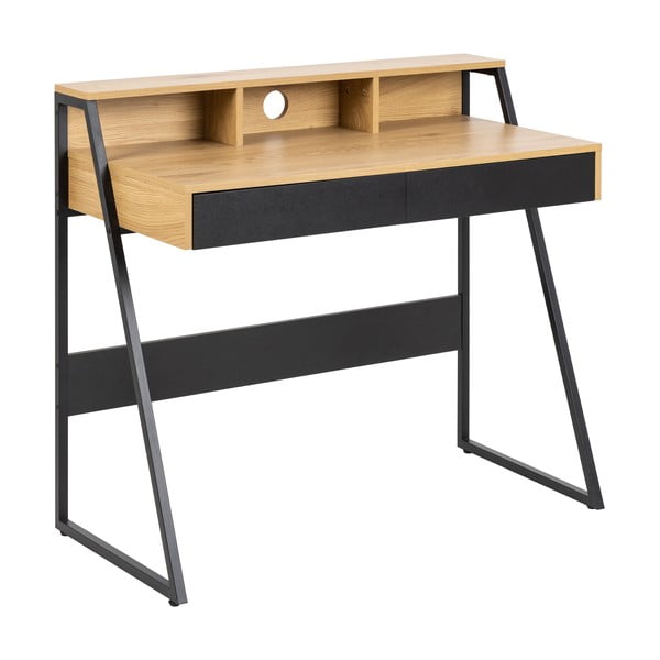 Rašomasis stalas su stalviršiu iš ąžuolo apdailos Actona Reece, 100 x 50 cm-image-4