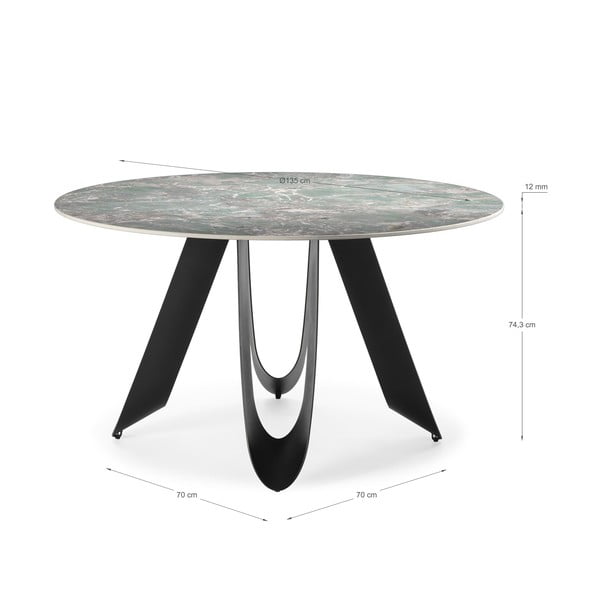 Apvalios formos valgomojo stalas ø 135 cm Aila – Marckeric-image-4