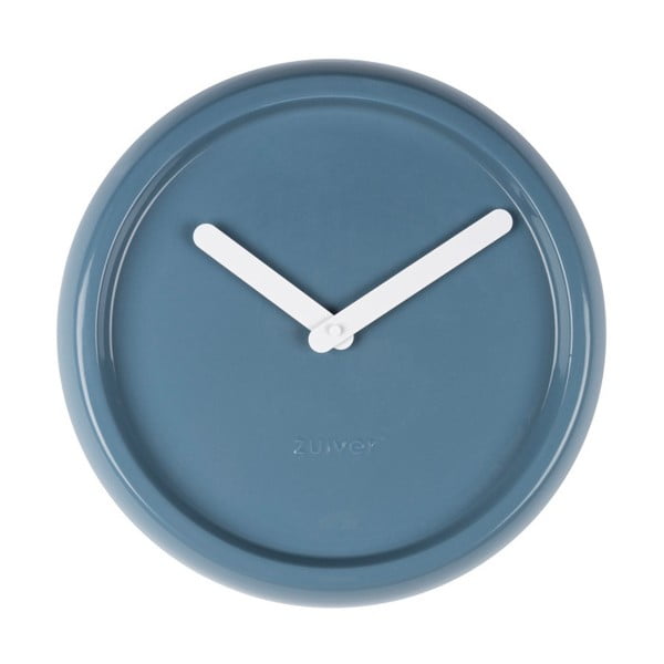 Mėlynas keraminis sieninis laikrodis Zuiver Ceramic