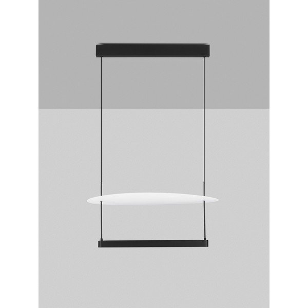 Baltos spalvos/matinės juodos spalvos iš aliuminio kabantis šviestuvas LED su pritemdymo funkcija ø 60 cm Diona – Nova Luce-image-4