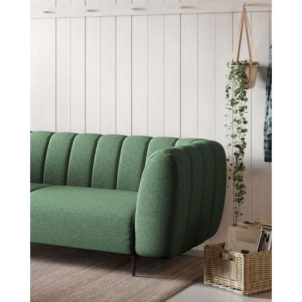 Sofa tamsiai žalios spalvos 210 cm Shel – Ghado-image-4