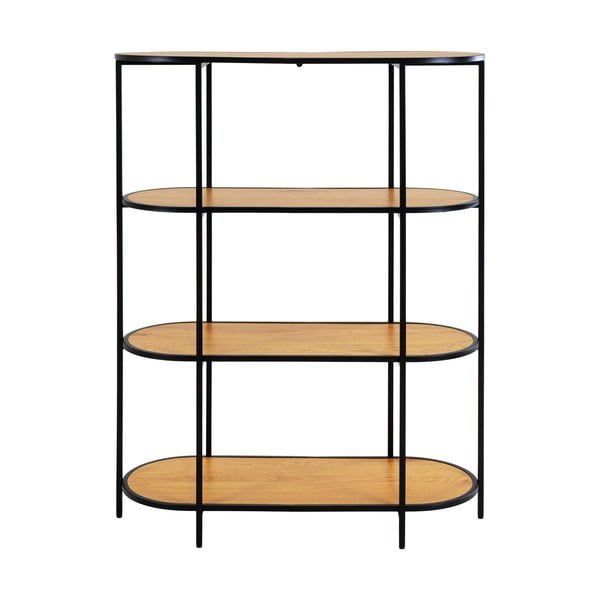 Juoda ąžuolinė knygų spinta 36x111 cm Vita - House Nordic-image-3