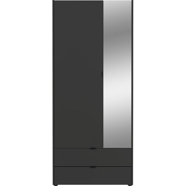Antracito spalvos spinta su veidrodžiu 84x196 cm Tuscon - Germania