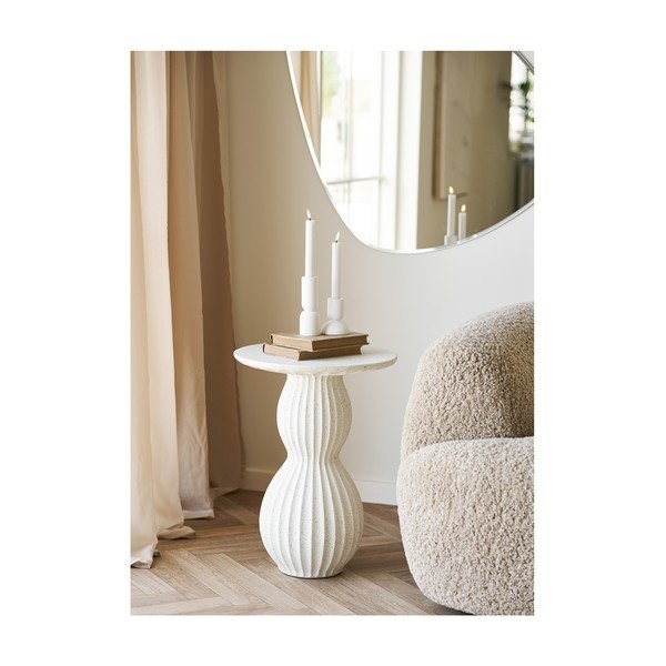 Iš akmens apvalios formos šoninis stalas ø 40 cm Newtown – House Nordic-image-2