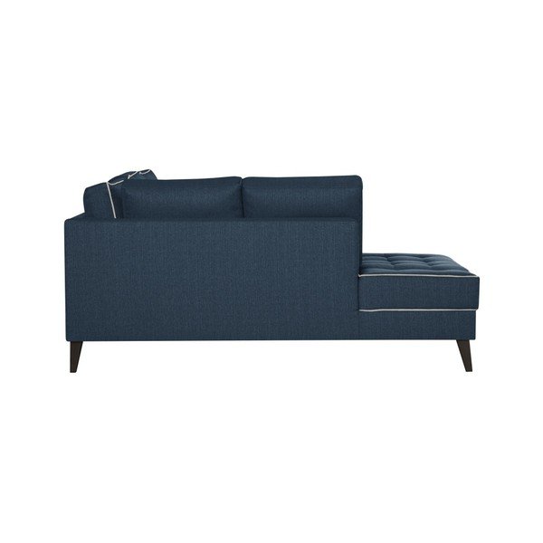 Džinsinio audinio mėlyna sofa su kreminėmis detalėmis "Stella Cadente Maison Atalaia", kairysis kampas-image-3