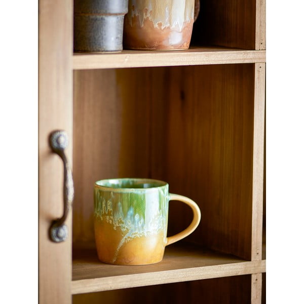 Geltonos spalvos/šviesiai žalios spalvos iš akmens masės puodelis 400 ml Milani – Bloomingville-image-1