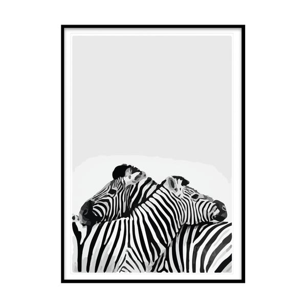 Plakatas 20x30 cm Two Zebra - Piacenza Art