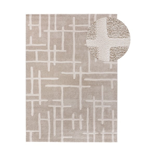 Kilimas smėlio spalvos 120x170 cm Caledonia – Universal