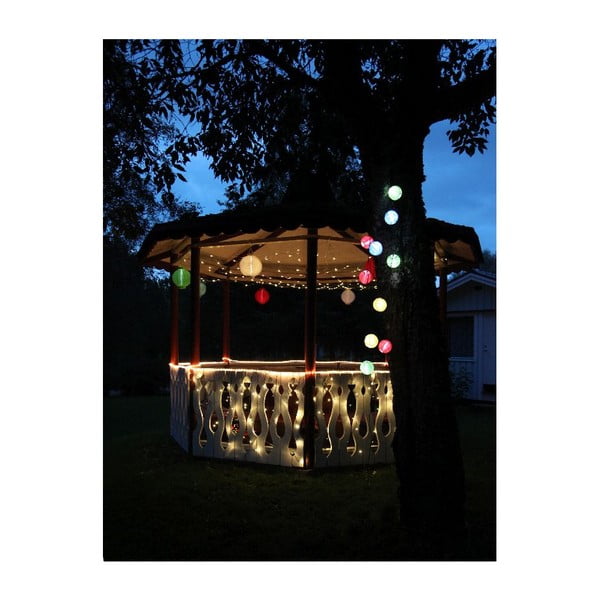 Baltas lauko saulės energija veikiantis LED žibintas Star Trading, ø 20 cm-image-2