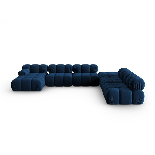 Sofa mėlynos spalvos iš velveto 379 cm Bellis – Micadoni Home