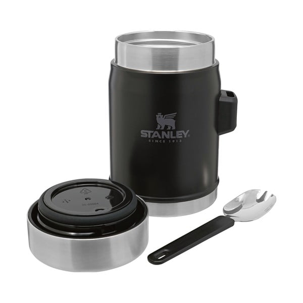 Juodos spalvos iš nerūdijančio plieno maistui termosas 400 ml Legendary Classic Black – Stanley-image-2