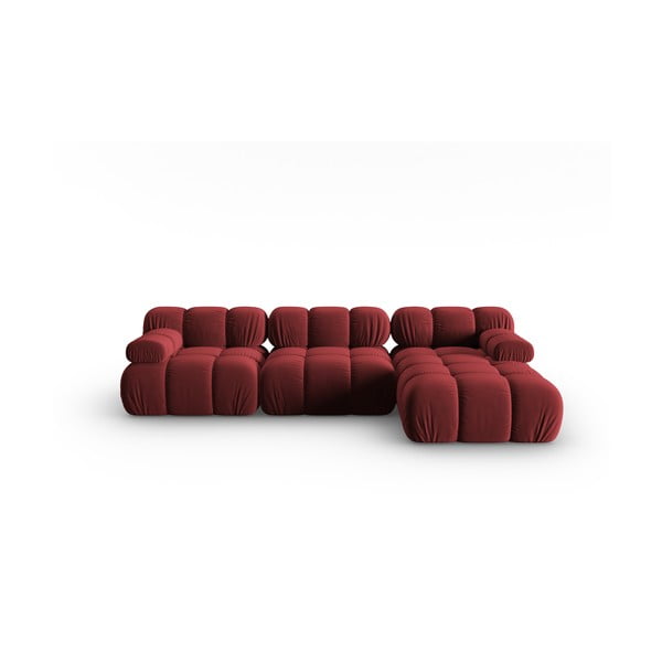 Sofa raudonos spalvos iš velveto 285 cm Bellis – Micadoni Home