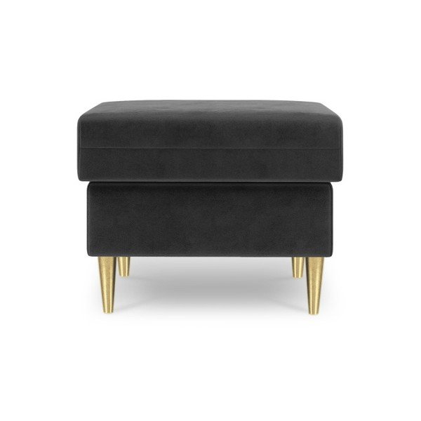 Tamsiai pilkas pufas Mazzini Sofas Muguet, 60 x 45 cm-image-2